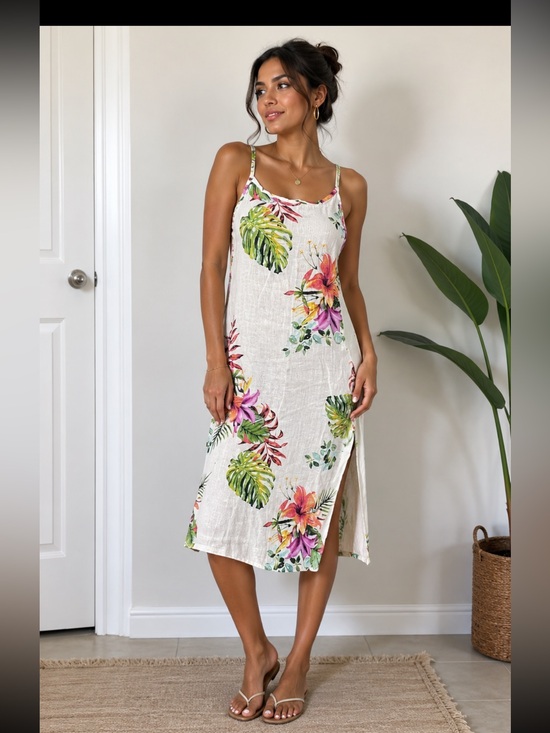 Lungo L’Arno Dresses & Skirts - NWT LUNGO L’ARNO Women’s 100% Linen Floral Dress NEW